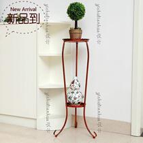 Green radish flower stand Living room single high shelf balcony Wrought iron interior European◆New◆Type household multi-layer floor