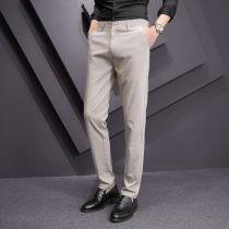 Mens casual pants Autumn New elastic slim feet trousers youth Korean trend wild business pants men