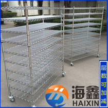 Shelf storage frame landing shelf stainless steel display frame anti-static belt wheel removable multi-functional layer