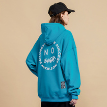 NO1DARA Tide Brand Couple Long Sleeve Jacket Autumn Letters Pattern Print Loose Hooded Sweats Men and Women