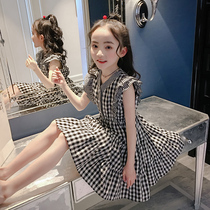 Korean Girl Dress 2021 New Style Chunda Tong Summer Thin Sleeveless Foreign Style Tank Top Plaid Skirt Princess Dress