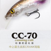 Large River Running Road Subreddit Enthusiast CC70 Floating Water Mino Afar the Qiaohe Lumian Bait Bass fish Mandarin Fish Bionic False Bait