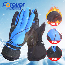 Permanent winter winter gloves mens warm electric battery mountain bike riding windproof plus velvet bicycle equipment
