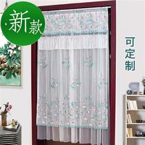 Mirror front occlusion Pull curtain silk occlusion curtain custom fabric Bedroom custom partition decoration 77 curtain cabinet curtain rod