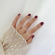 Xiaozhu Pearl exquisite ring niche design simple cold wind senior sense light luxury fashion personality Food ring female