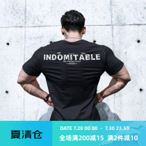 GYMDOG tide brand sports short-sleeved T-shirt mens summer running training printing breathable sweat-absorbing elastic fitness clothes