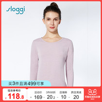 Triumphs sloggi simple solid color comfortable round neck antistatic thermal underwear womens HW00311