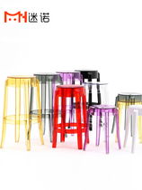 Acrylic transparent bar stool Ghost stool modern simple high stool Nordic bar chair plastic dining table chair