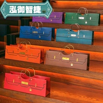 Horizontal Wine Bag Red Wine Packaging Handbag Champagne Liquor Foreign Wine Tea Cigarette Gift Box Upscale Universal