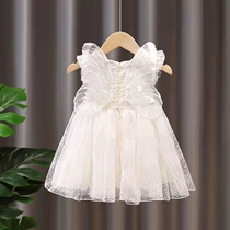 Girls summer clothes dress net red ocean women baby white snow princess dresses Childrens skirts Summer fluffy dress Summer