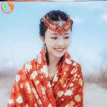 Tea card Salt Lake suit hair accessories ancient costume Donggong Xiaofeng with the same red Hanfu sunscreen full set of headdress princess hair band