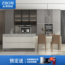 Zhibang cabinet powder spray paint West kitchen island cabinet home kitchen wardrobe custom one kitchen two bedroom 19700