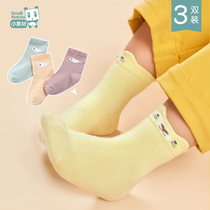 Childrens socks in the autumn and winter boys and womens socks baby cotton socks spring and autumn thin breathable baby socks