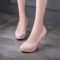 Code processing Special Spring and Autumn female pink female shoes bridesmaid high heel shoes large-yard shoes 40 yards XYJ