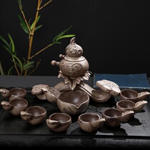 Sloth Automatic Tea Set Stone Mill Home to run Tea Road Purple Sand Tea Cup Suit Kung Fu Creative Minimalist Gift Box