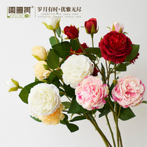 Appendanne Tree Drunkenness Peony Single Branch Flower Living Room Pendulum simulation Flower Floor Dining Table Flower Indoor Bedroom