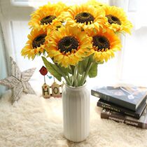 The flocking pole is too real. Simulated sunflower single home decoration Xixi fake flower