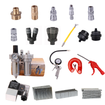  Air compressor accessories Trachea threaded joint Three-way two-way solenoid valve muffler Tire pressure gun Filter nail