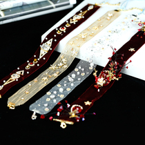 Super fairy new bridal wedding dress mesh diamond Korean temperament necklace short money chain photo literary woman