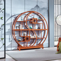 Red Wood Furniture Flowers Pear Wood Tingle Hedgehog Purple Sandalwood Tai Chi Bou Rack Solid Wood Disposal New Chinese Partition Antique Multi-Treasure Cabinet