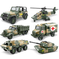  Childrens toy car Alloy pullback military car Tank toy off-road vehicle Ambulance Boy car armor model