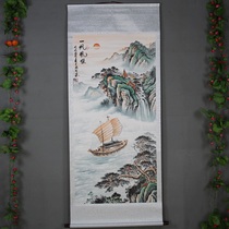 Smooth sailing Chinese calligraphy and painting gifts have been framed in the hall of fame painting French painting study room decoration painting