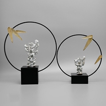 Modern New Chinese Creative Iron Art Ceramic Crafts Swing Boilerplate Room Hotel Villa Home Soft Decorations