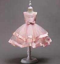 baby girl satin princess dress little host performance dress