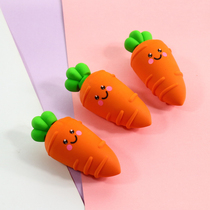 Childrens eraser wiped clean without leaving marks. Creative primary school prizes cartoon cute carrots stationery