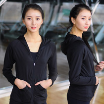 Gym slim sports coat yoga clothes women fitness running training quick clothes long sleeve slim coat women