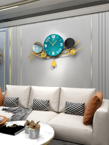 Modern light luxury decorative clock wall clock simple living room home fashion Nordic creative hanging table silent clock Wall