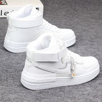 XIT Tide Cards Men Shoes 2022 Summer Breathable Little White Shoes High Bunch Casual Inside Heightening Thick Bottom Couple Board Shoes