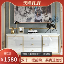 Light luxury bedroom TV cabinet high Post Modern simple small apartment master bedroom room paint high Cabinet sideboard
