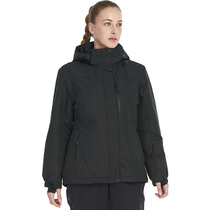 Womens waterproof ski jacket fleece lining warm winter raincoat with Hood full tape seam