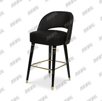 American Solid Wood Bar Vintage Creative High-stool Modern Simple Fashion Bar Chair Front Bar Chair