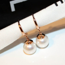 New Dongdaemun fashion Korean earrings European and American classic simple pearl long temperament earrings earrings female