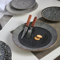Creative Personality Ceramic dinner plate Brief Joins Wind dishes West Steak Dishes Day Style Trim Pan Retro Nordic Pan