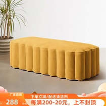 Nordic Shoes Change Bedroom Red Living Room Sofa Store Clothing Room Light Luxury Clothing Room Wear Shoes Store Footstool and Standing Bed Bed