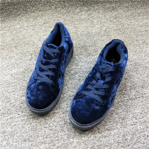 Foreign trade Original Single autumn board shoes woolen womens casual shoes small white black sports shoes shock absorption solid bottom sponge cake high shoes