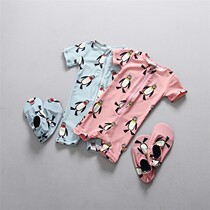 Korean childrens one-piece short-sleeved swimsuit UV-proof boy diving surf suit sunscreen one-piece swimsuit