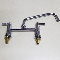 Dial handwheel Double adjustable hot and cold spool faucet valve core Straight foot double faucet Star basin table accessories