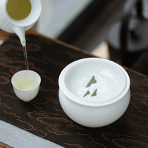 Good Things View Lan Tea with Jingdezhen Artisanal Ceramic Tea Dao Tea Accessories Lotus Series Yuki WATER WHITE PORCELAIN VAT