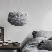 Nordic bedroom lamp feather chandelier ins Net Red simple modern warm romantic girl childrens room hanging lamp