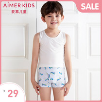 Adoring children angel pants Modal Print Boys rotating plane mid-waist boxer brief AK2231905