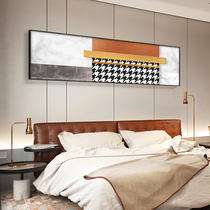 Modern simple orange bedroom decoration painting master bedroom bedside horizontal hanging painting room layout high-grade light luxury fresco