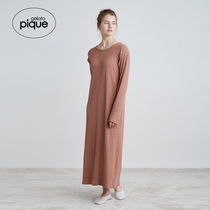 gelato pique21 fall winter new womens nightgown solid cotton dress homewear PWCO214319