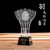 Crystal trophy medal customization Customized badminton tennis games competition sports event award gift