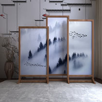 Customized new Chinese screen partition into the living room to cover the modern Solid Wood Hollow porch entrance hotel Feng Shui seat screen