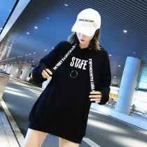 Lazy wind sweater female thin section 2021 new female long-sleeved pullover Korean edition student loose bf hooded ulzzang