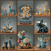 Zen new Chinese living room deer ornaments home living room TV wine cabinet porch vase decorations decoration office